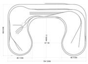 A drawing of the track layout for a train.