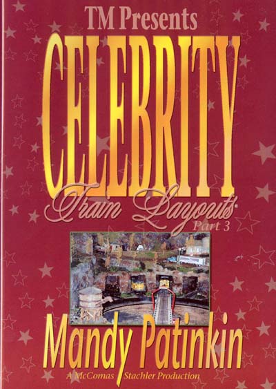 A book cover with the title of celebrity train layouts.