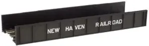 A black box with the words " new haven " written on it.
