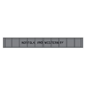 A gray sign with the words " norfolk and westerly ".