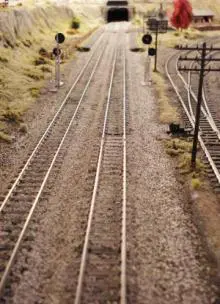 A train track with many different tracks on it