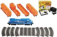 A train set with many different trains and tracks.