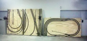 A couple of wooden boards with some wires on them