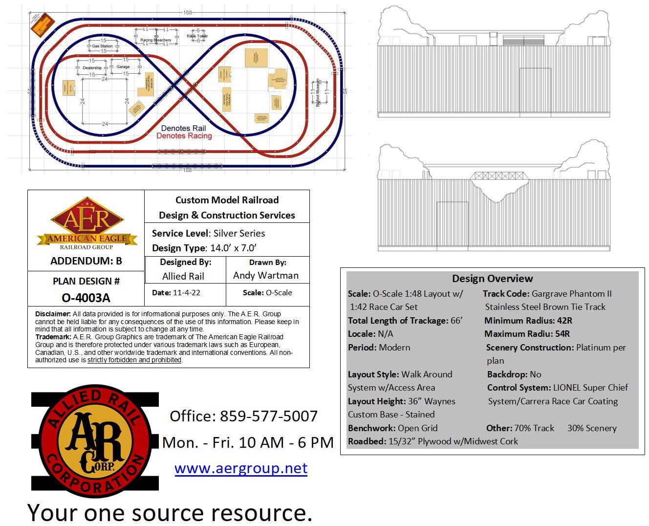 A train track diagram and instructions for building.